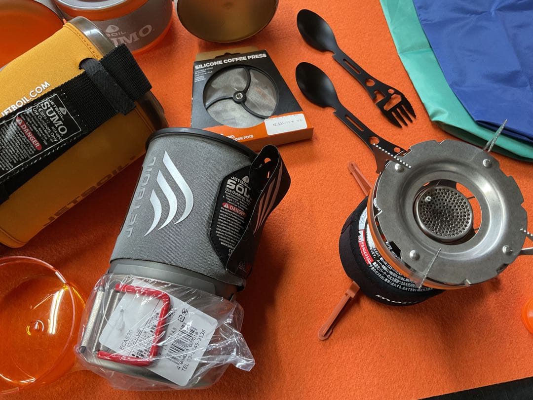 JETBOIL1.8SUMO新品ポット&希少品0.8SOL新品付属品多数付セット