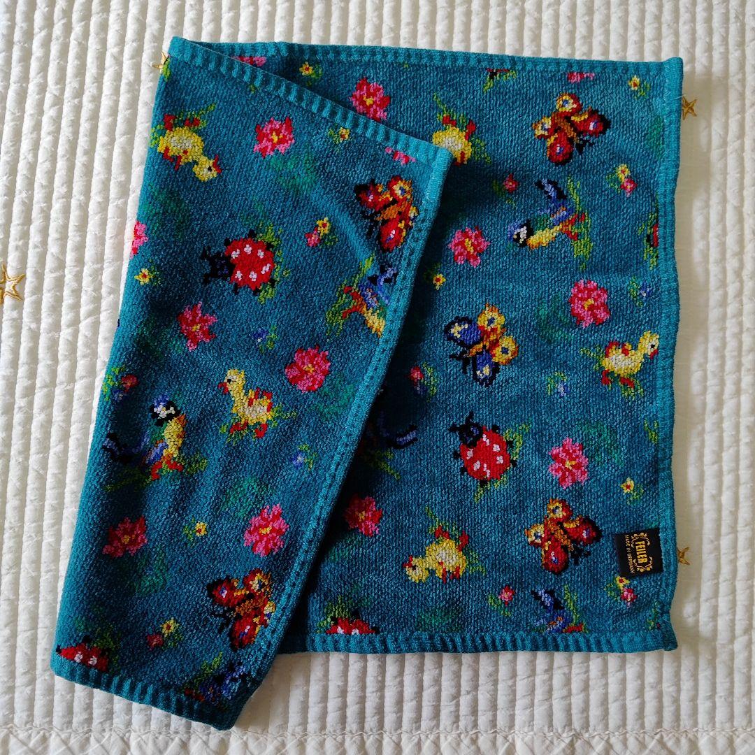 【美品】 フェイラー ハイジ ゲストタオル ブルー 青