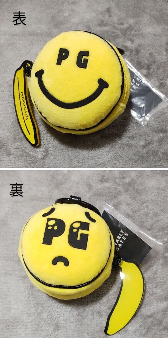 PEARLY GATES 2025 限定 PG SMILE 丸ポーチ イエロー