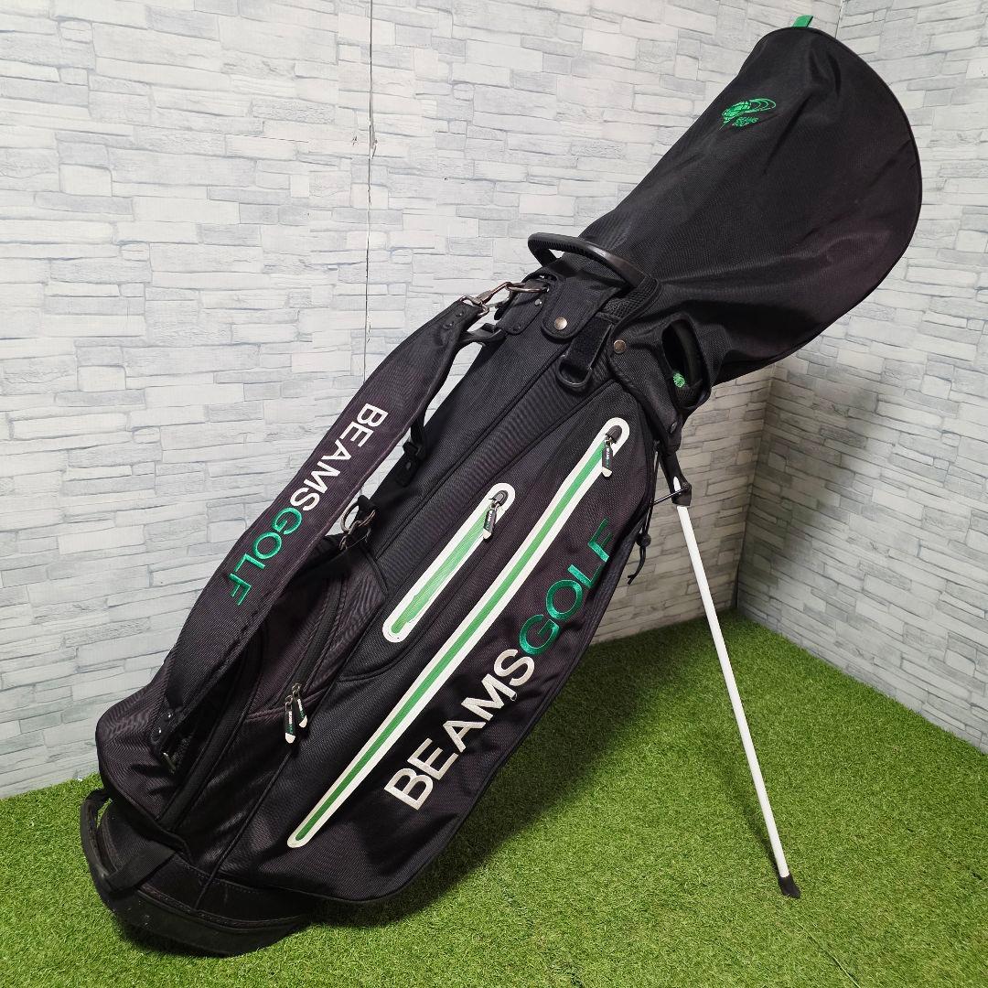 ビームス ゴルフ BEAMS GOLF スタンド式 キャディバッグ ブラック