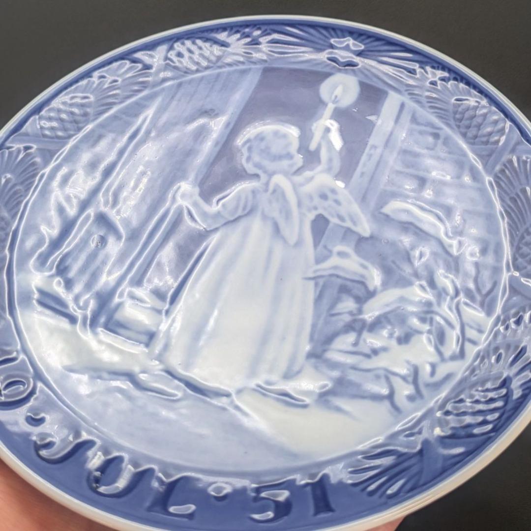1951年 1級品 クリスマスの天使 ロイヤルコペンハーゲン イヤープレート美品