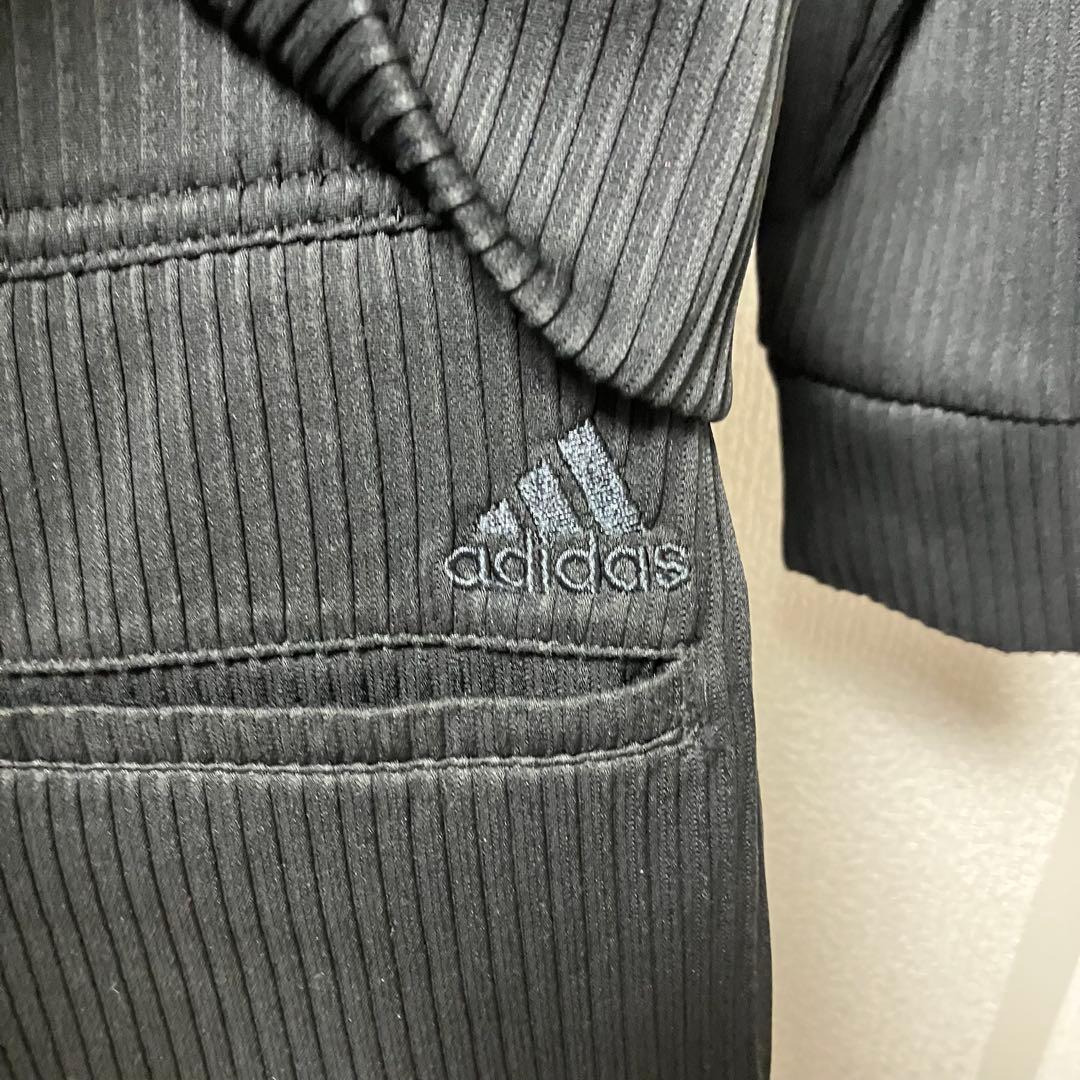 adidas アディダス リブ ジャケット スカートセット S ブラック