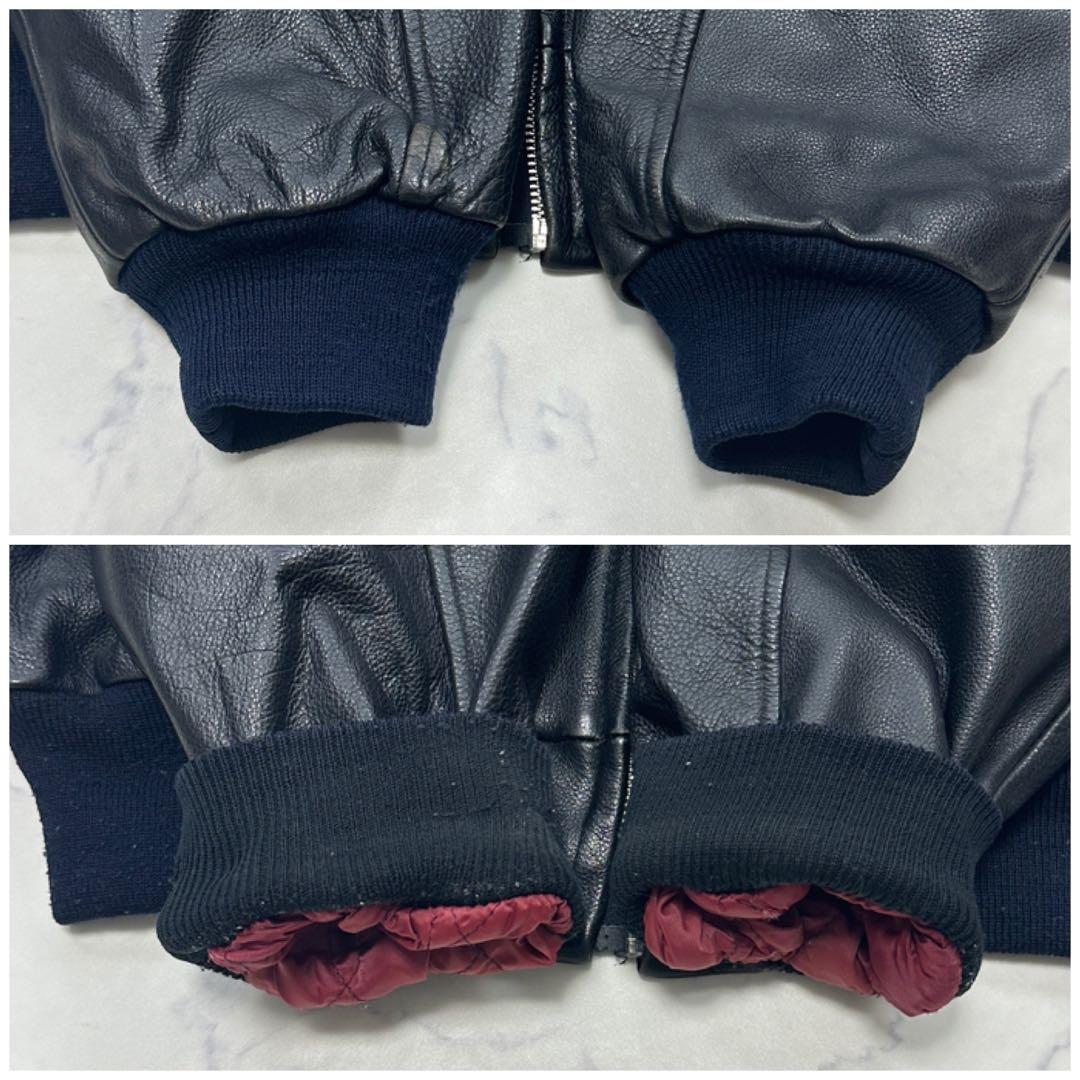 希少【Mr.JUNCO】背面イーグル型押し 牛革 オールレザー ジャケット L