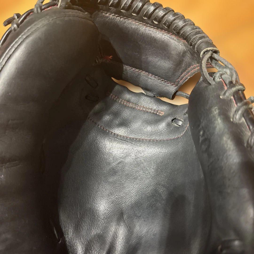 黒 レザー 軟式野球グローブ