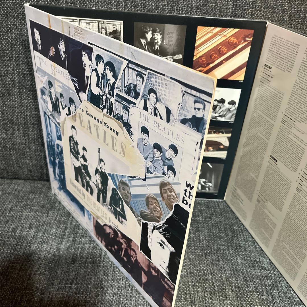 未使用【英国盤3LP】アンソロジー１Beatles アナログレコード 販促品付き