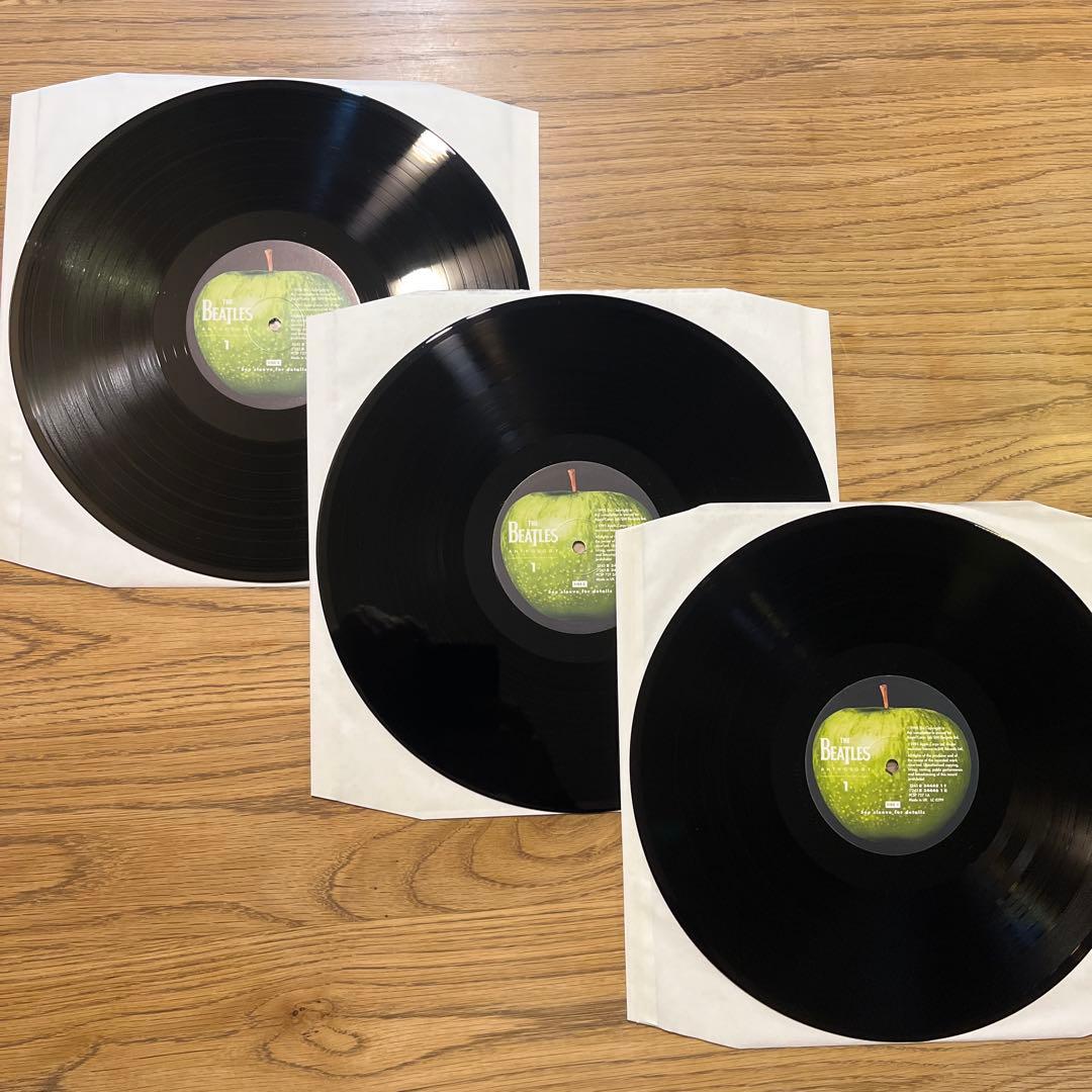 未使用【英国盤3LP】アンソロジー１Beatles アナログレコード 販促品付き
