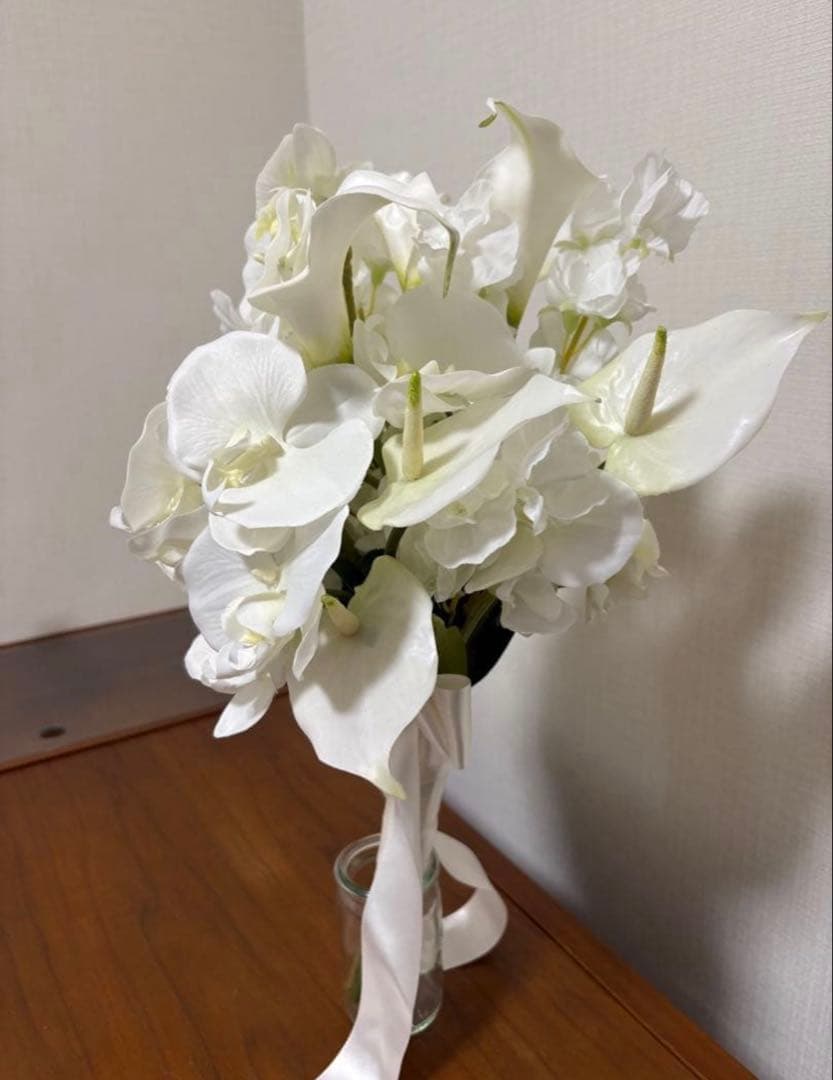 アーティシャルフラワー　ブーケ　ホワイト