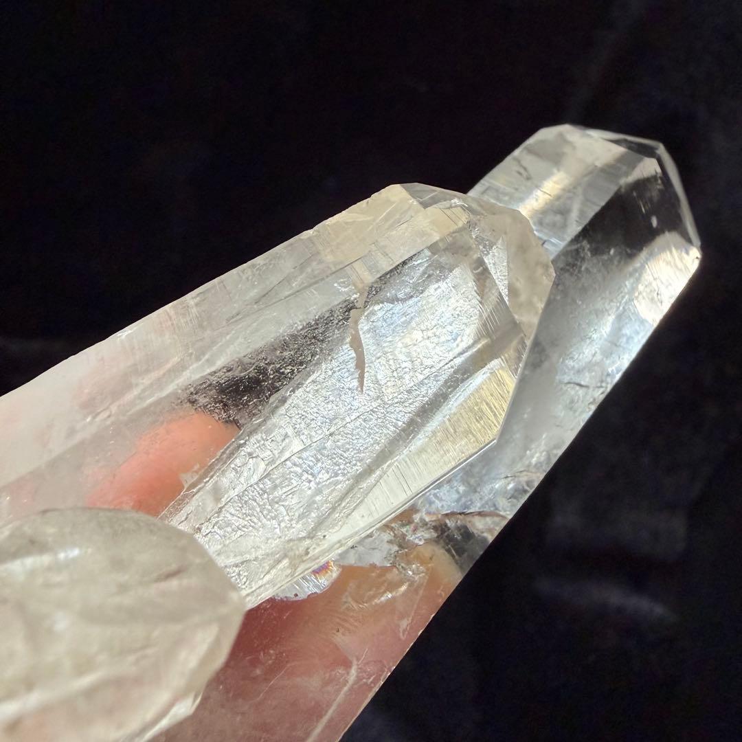 ヒマラヤ クル渓谷産 曲がり水晶 セルフヒールド 共生ポイント 天然石鉱物