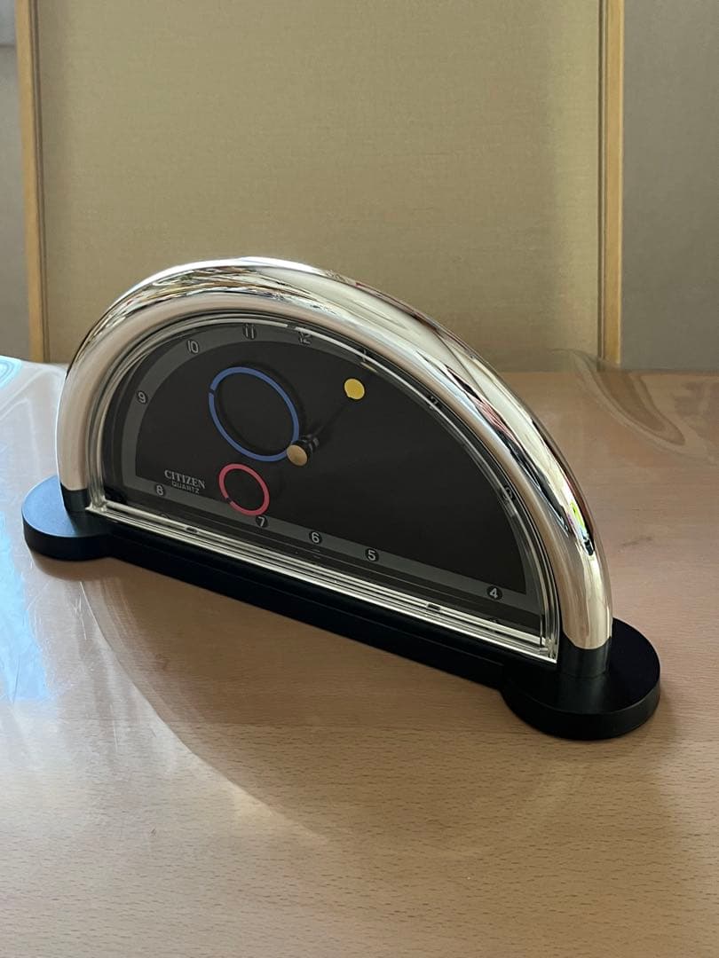 シチズン エスコンN ポストモダン デスククロック 置時計 4RG877 中古品