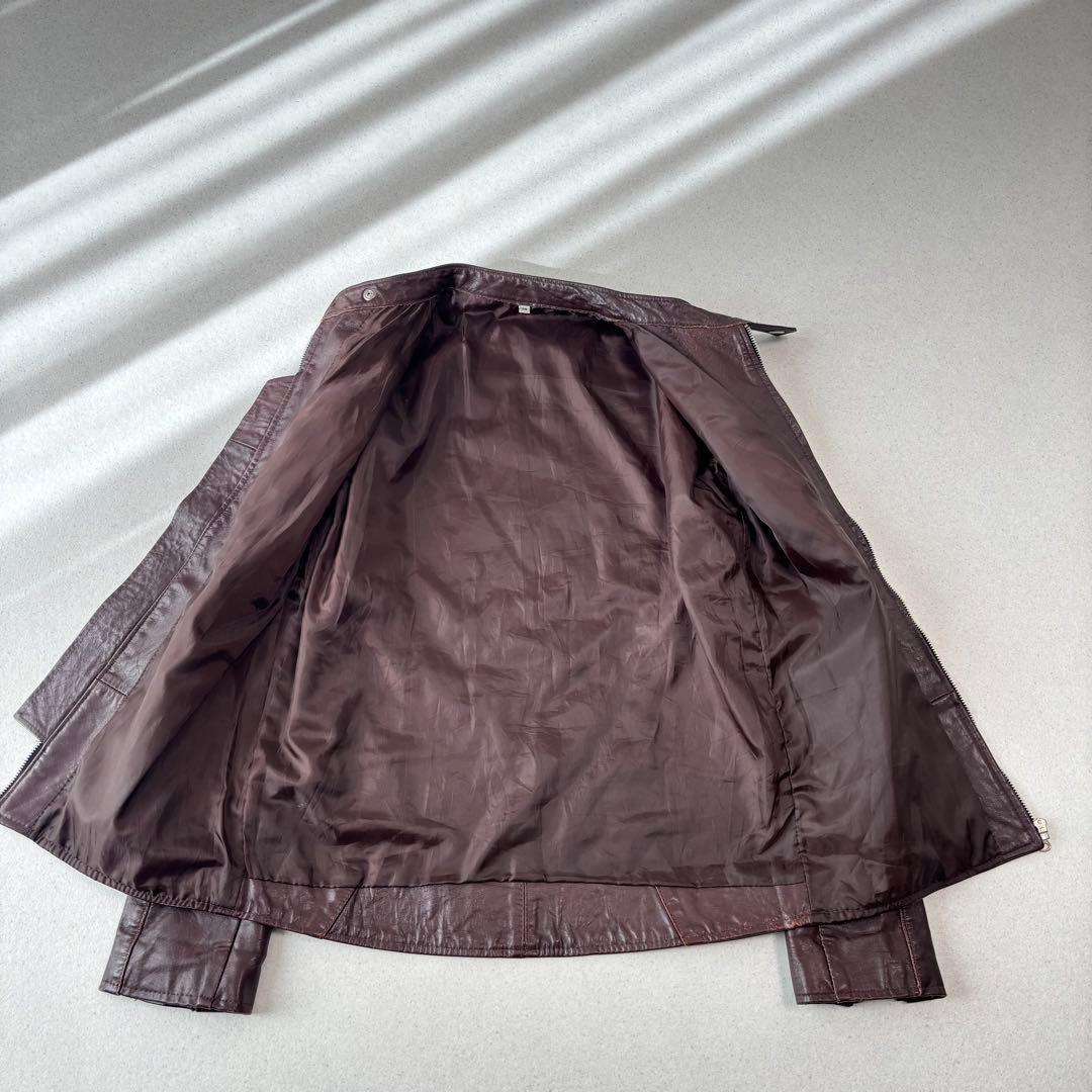 00s Y2K gimmick leather jacket 八の字 本革