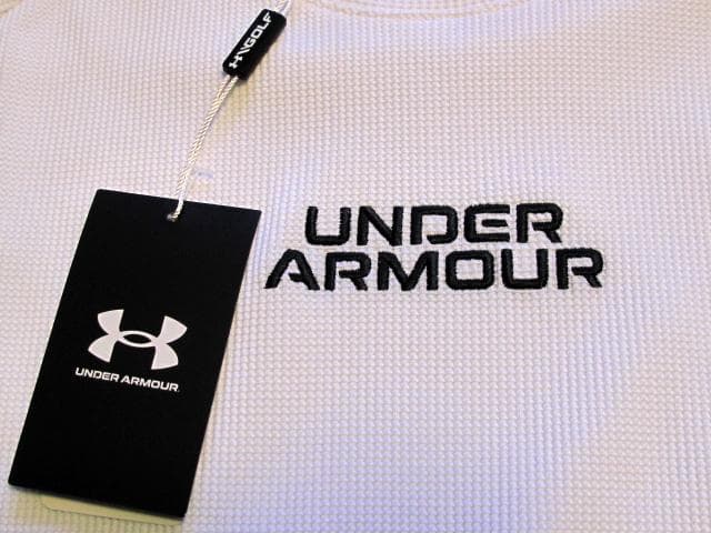 Under Armour M's Golf XL 白 ワッフル モックネック