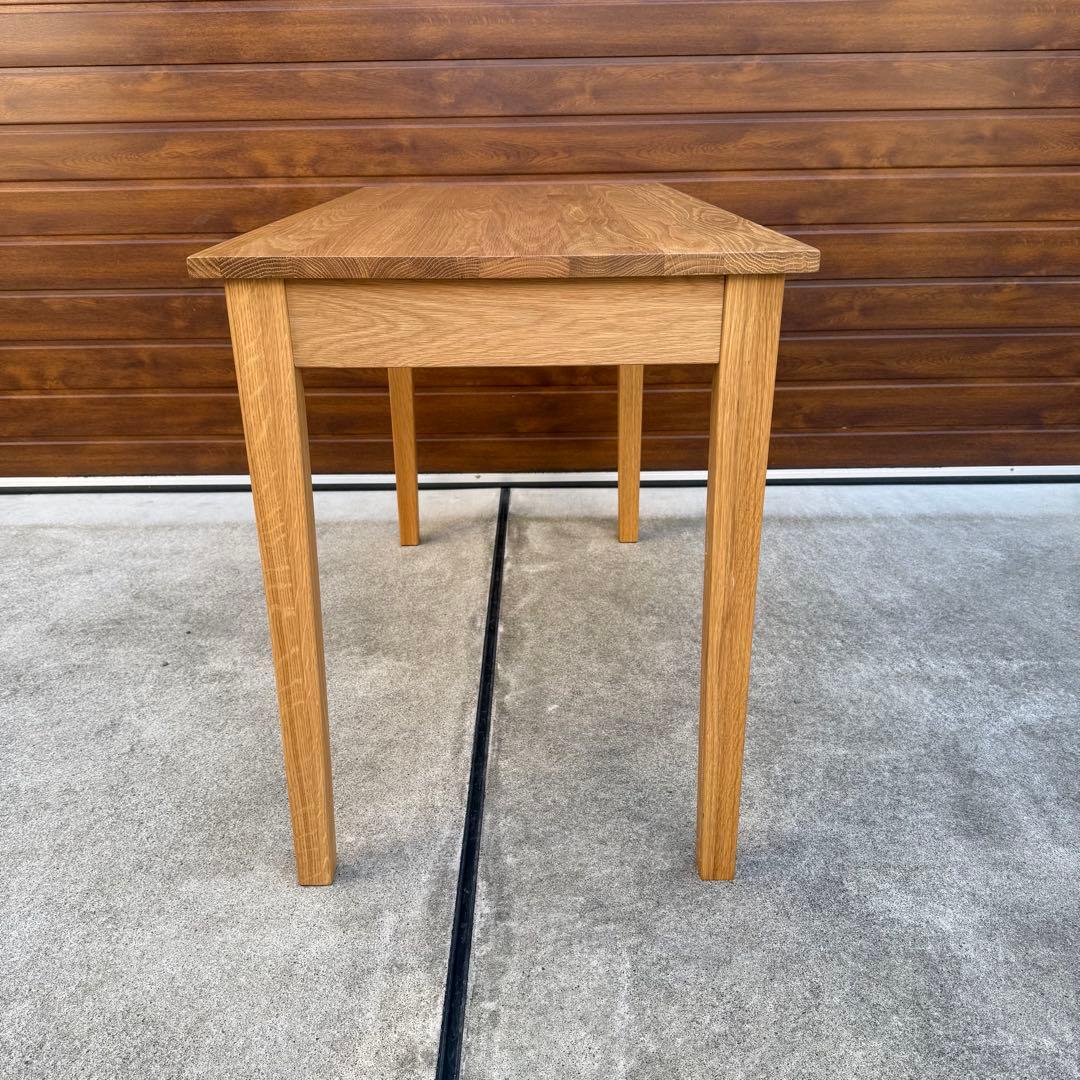 美品 廃盤 無印 無垢材 デスク オーク 引出し付き