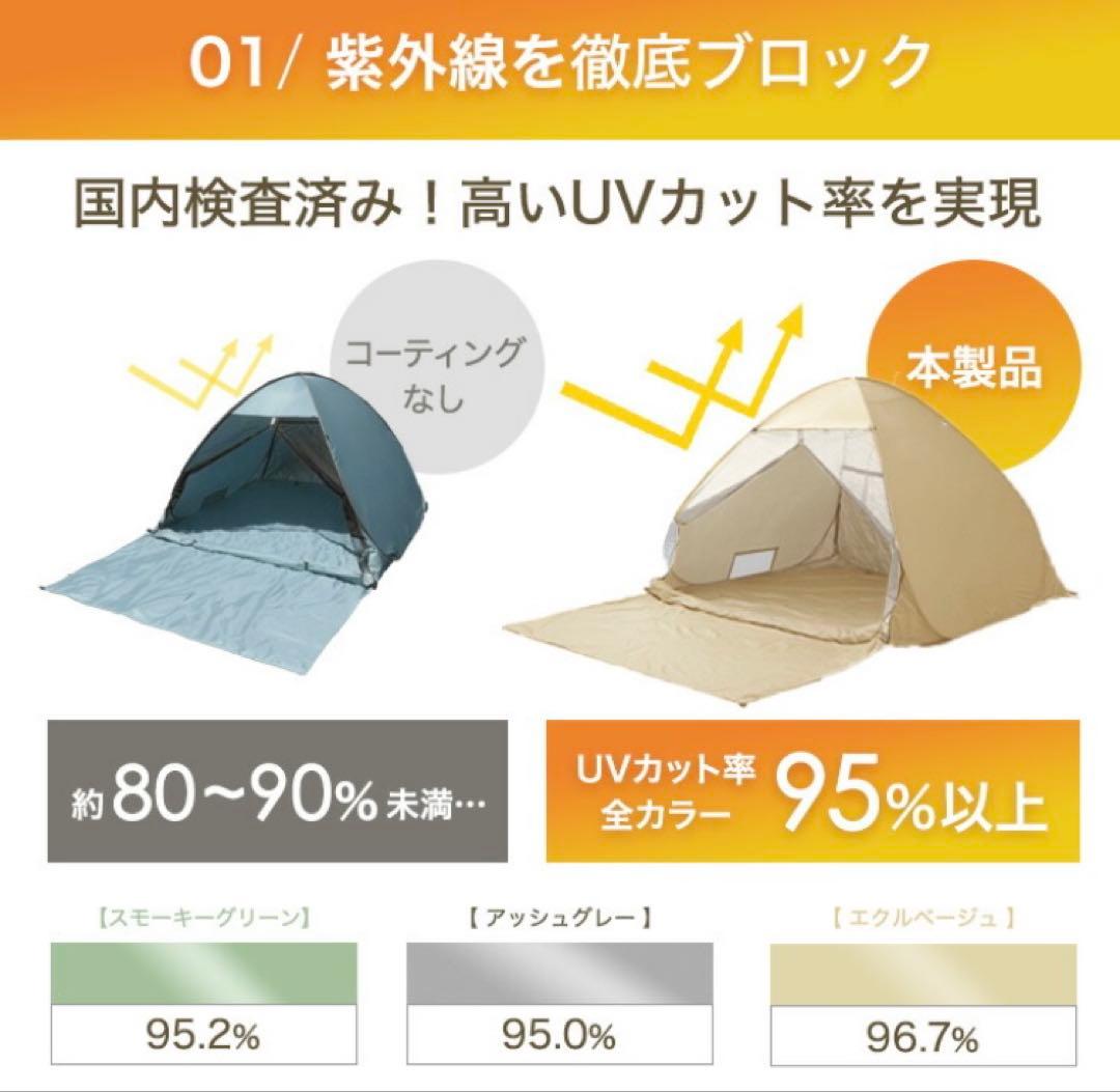 【新品未使用】ひさし付きポップアップテント