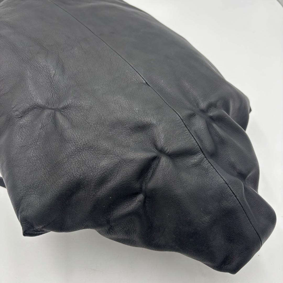 kawa-kawa カワカワ レザートートバッグ ハンドバッグ 本革 ブラック
