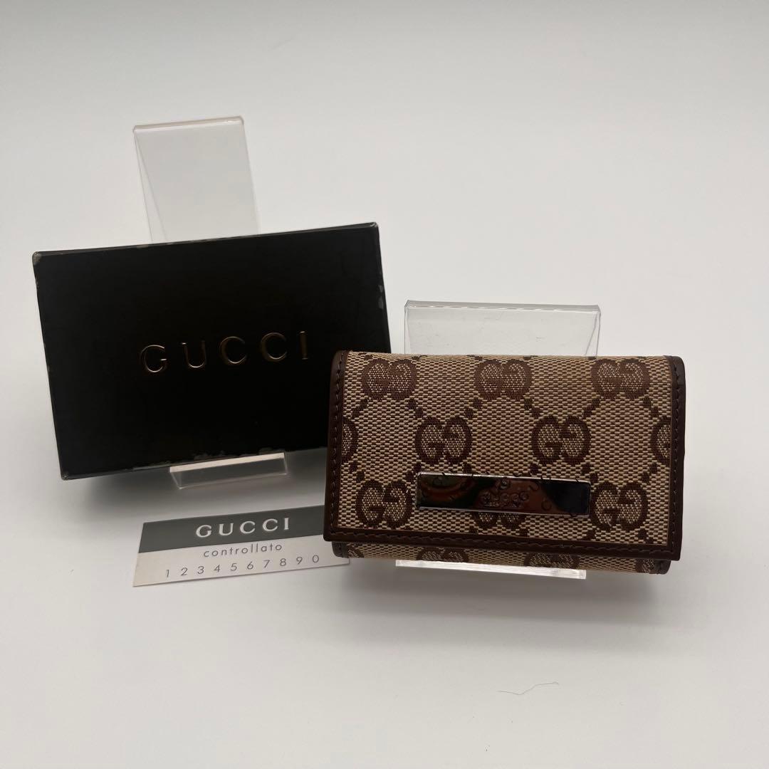 《新品》GUCCI グッチ GGモノグラム 6連 キーケース ブラウン