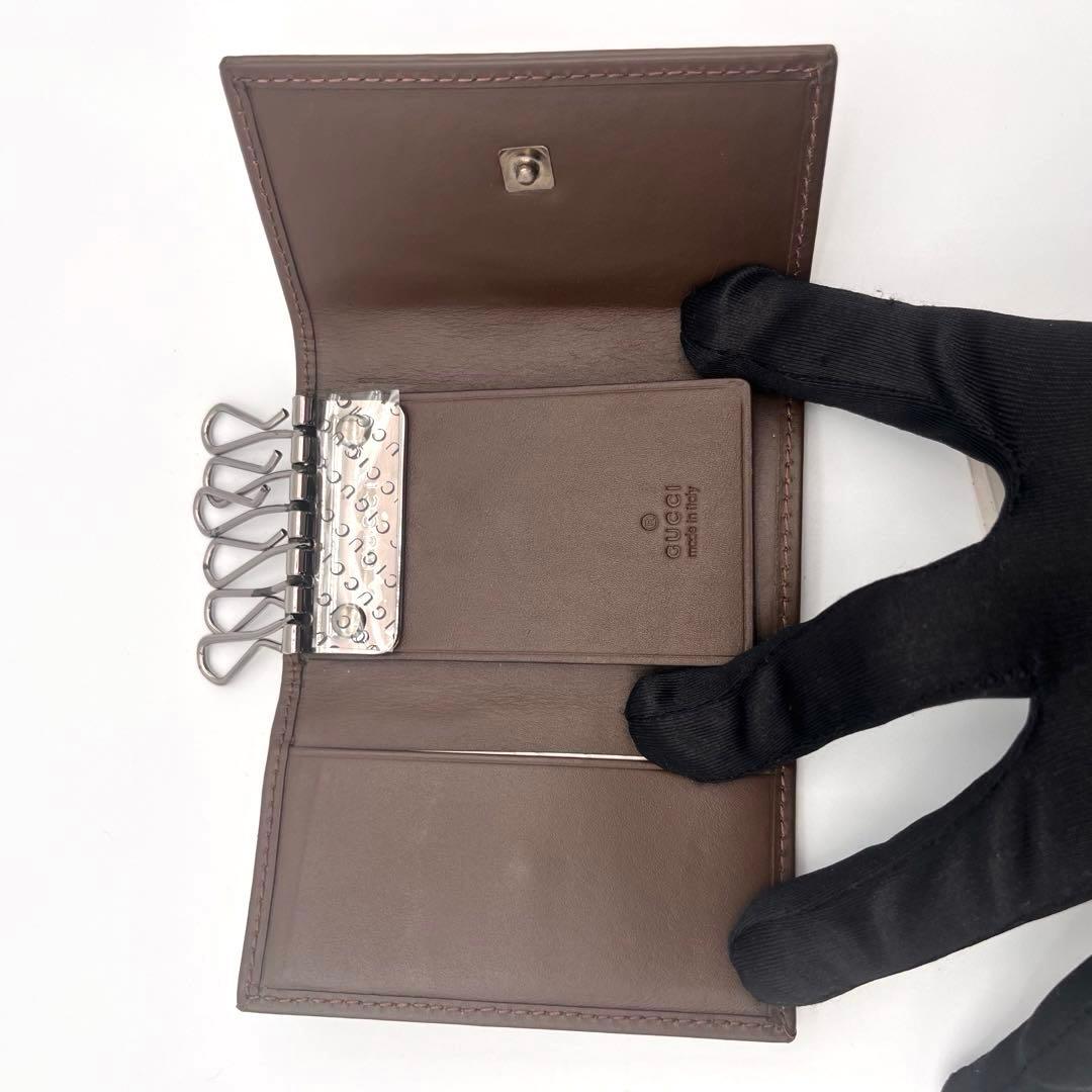 《新品》GUCCI グッチ GGモノグラム 6連 キーケース ブラウン