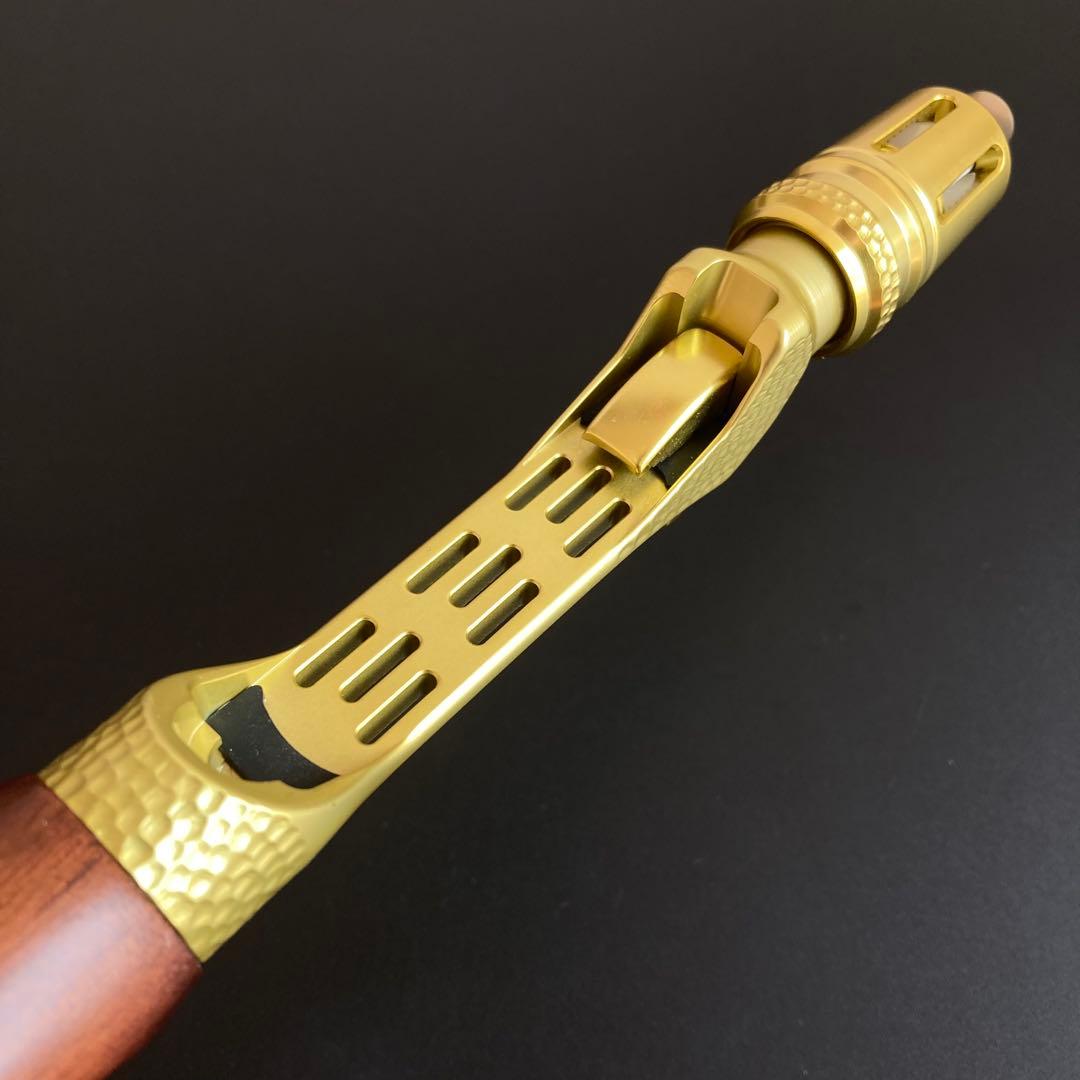 ロッドビルディング ウッドガングリップ ゴールド×天然木 自重96g トラウト