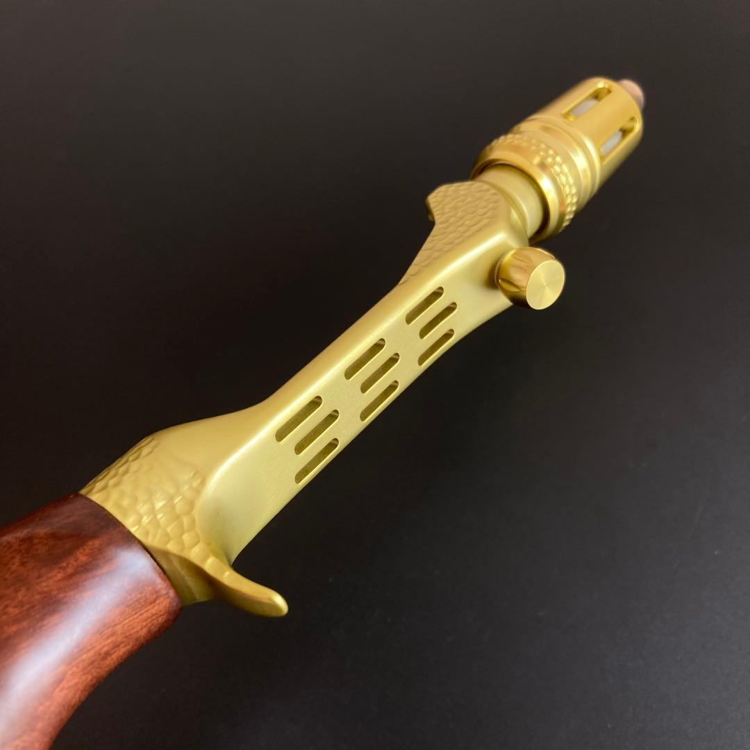 ロッドビルディング ウッドガングリップ ゴールド×天然木 自重96g トラウト