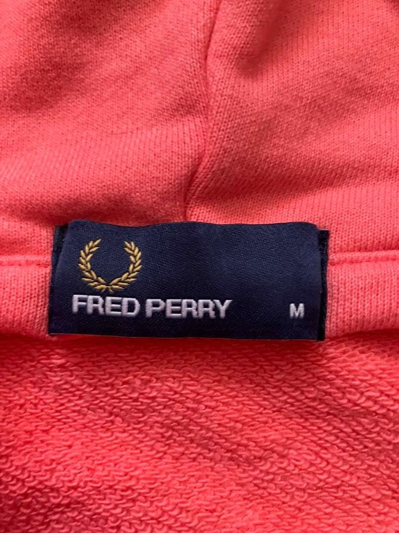 *じ*FRED PERRY フルジップフード付きジャケット M ピンク