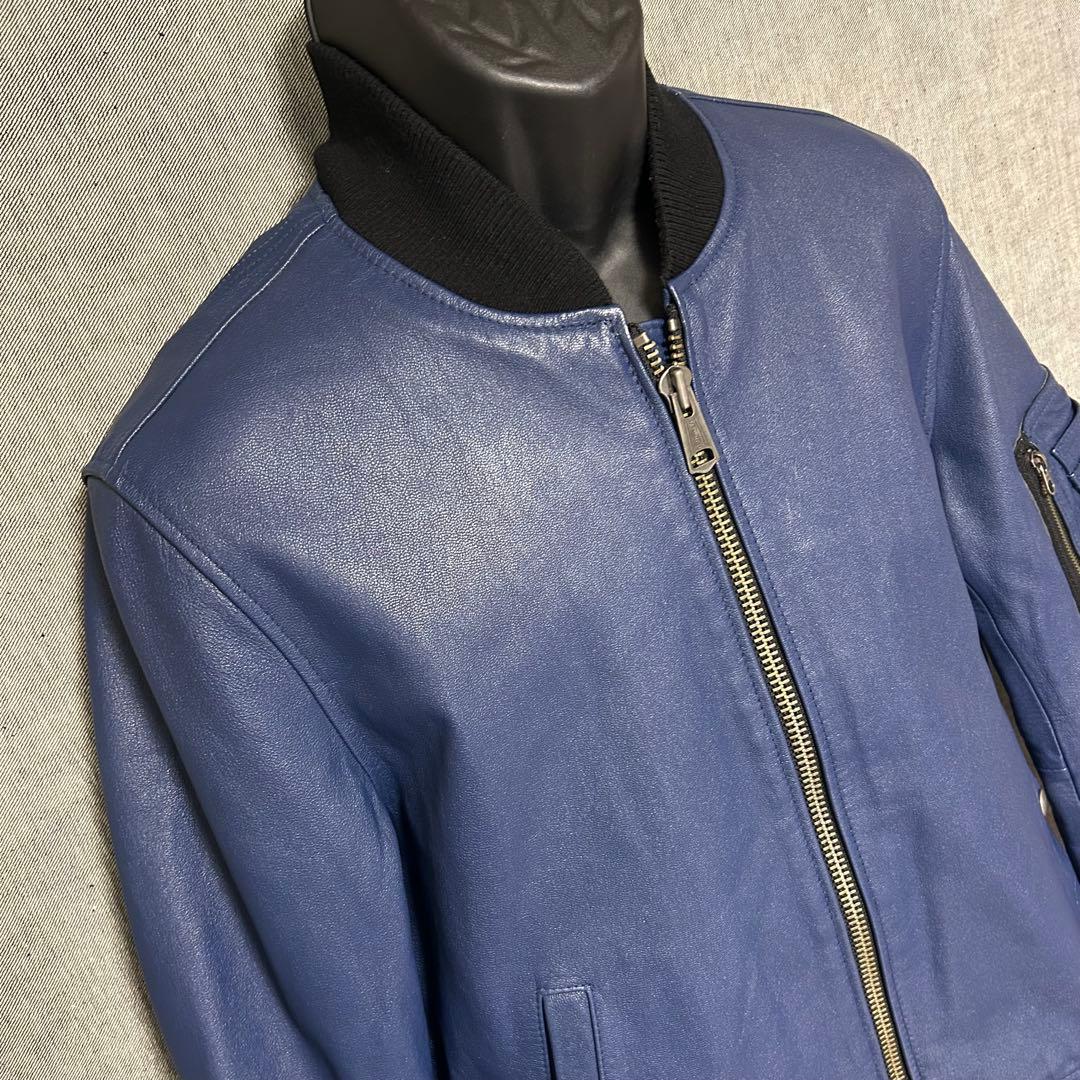 JACKROSE ジャックローズ　ラムレザー切り替えMA-1ジャケット　XL