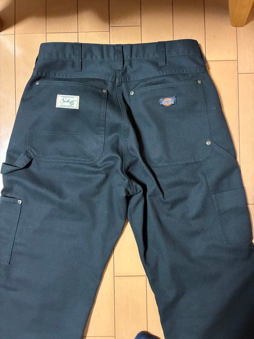 schott Dickies コラボ　ダブルニー　ワークパンツ　レザー　超希少