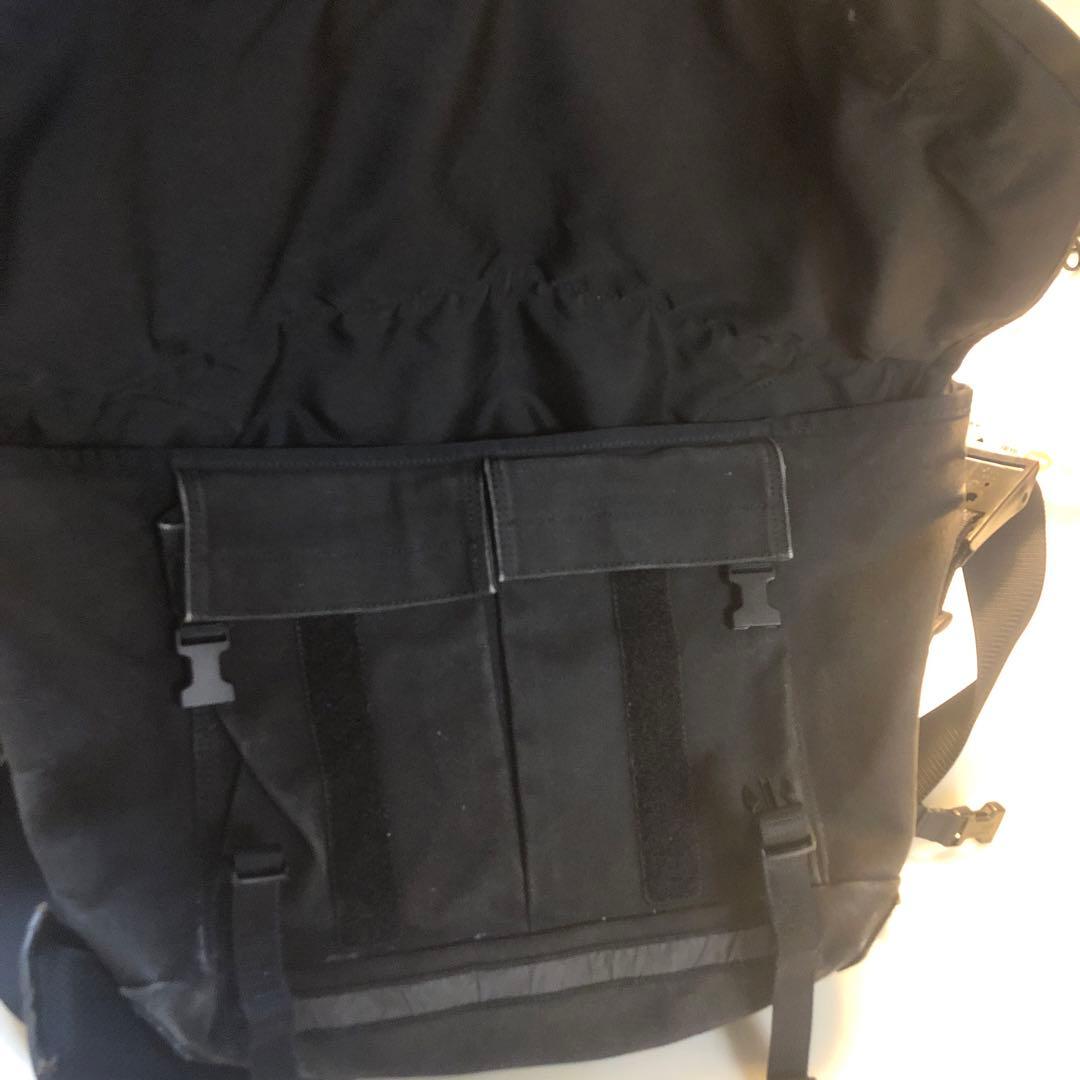 porter ブラックキャンバスメッセンジャーバッグ