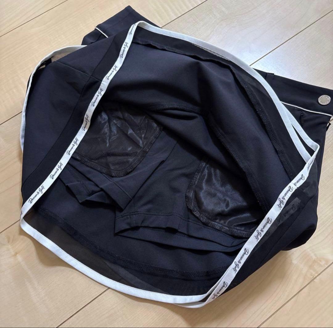 デサント【LUXE】ゴルフ　モックネックシャツ　スカート　上下2点セット　L/M