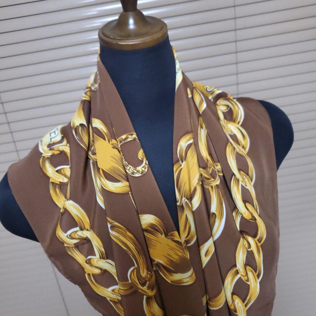 希少CHANEL goldchain scarf 美品