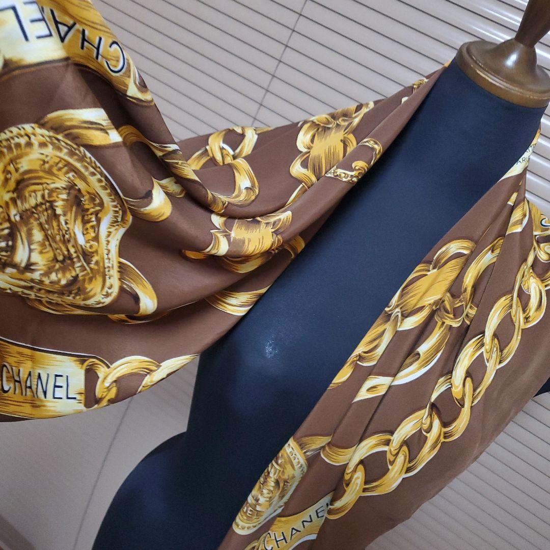 希少CHANEL goldchain scarf 美品