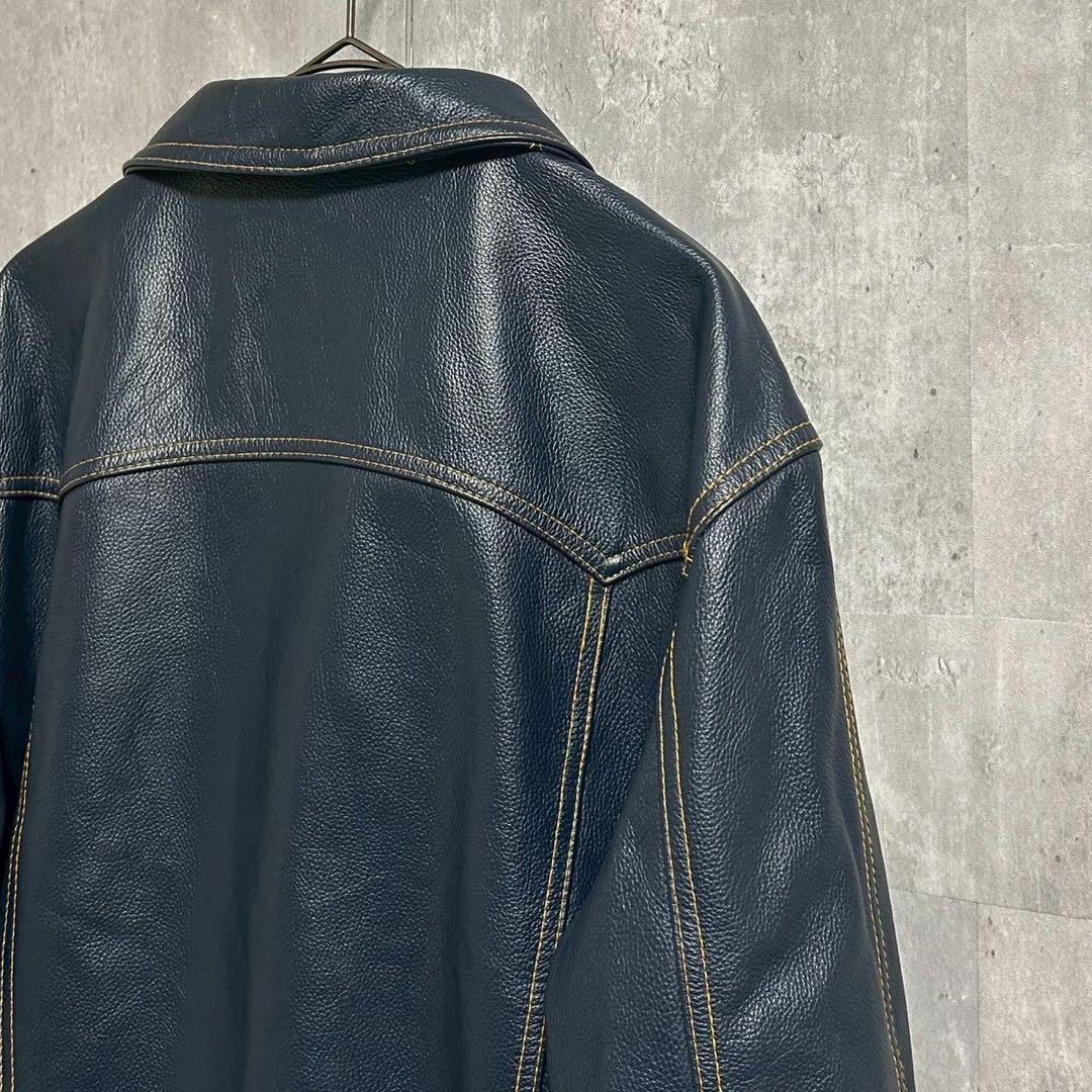 美品 BOLINI ボリーニ カウレザー ジャケット ブルゾン 牛革 48
