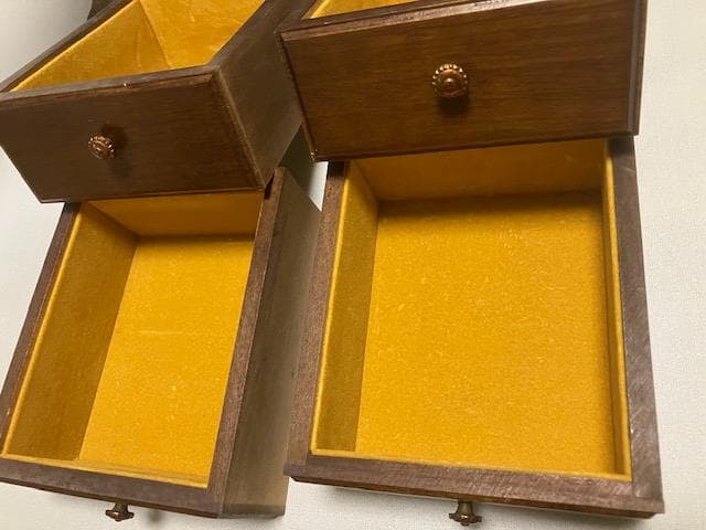 【値下げ】ジュエリーボックス　アクセサリーボックス　木製宝石箱