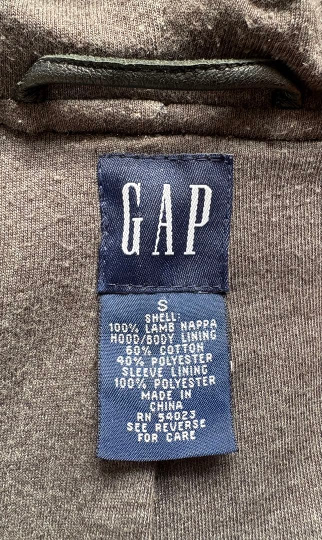 old gap レザーフーディー Fuji着用