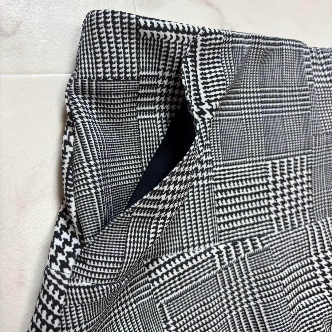 【美品】POLOGOLF 千鳥格子 チェック柄 ゴルフスカート スコート 黒 M