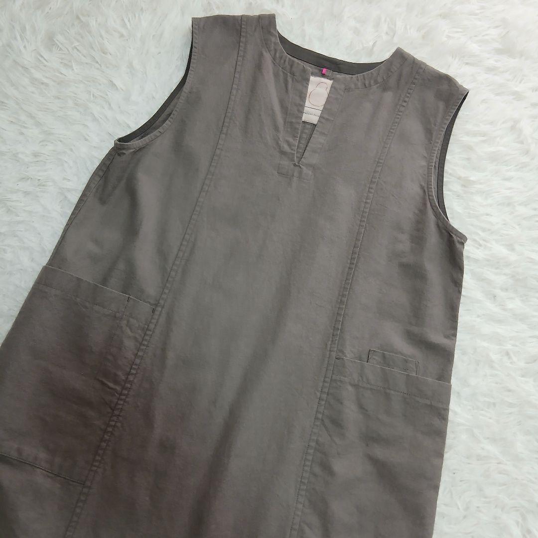 【Pal'las Palace】リネンコットンロングワンピースジャンパースカート