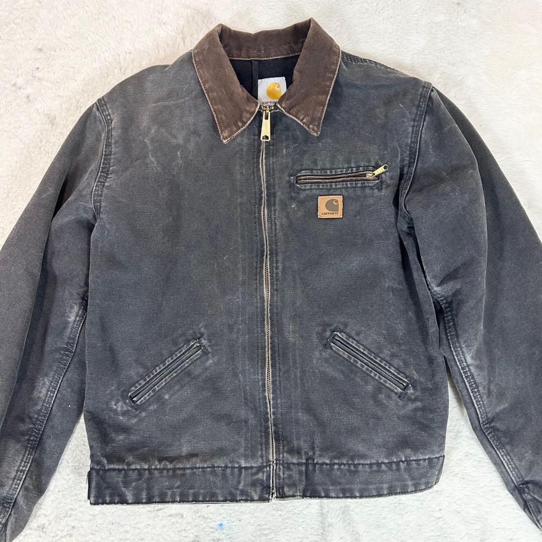 希少❗️carhartt デトロイトジャケット　ブラック　YYJ97 ヴィンテージ