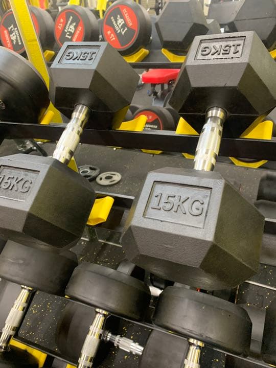 ラバーヘックス ダンベル　12.5kg  17.5kg  各2個