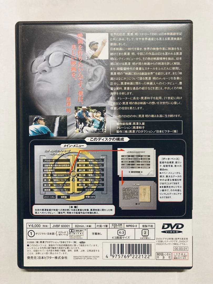 黒澤明からのメッセージ　DVD