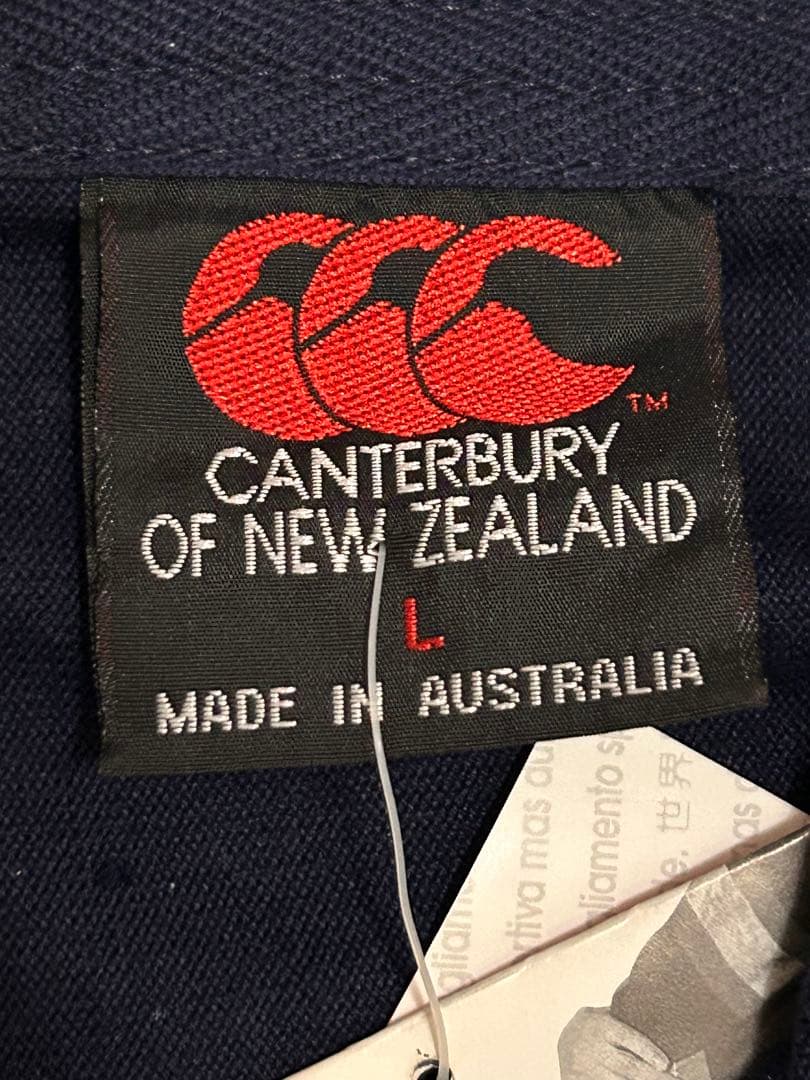 新品 Canterbury ラガーシャツ L マルチカラー 切替 90s