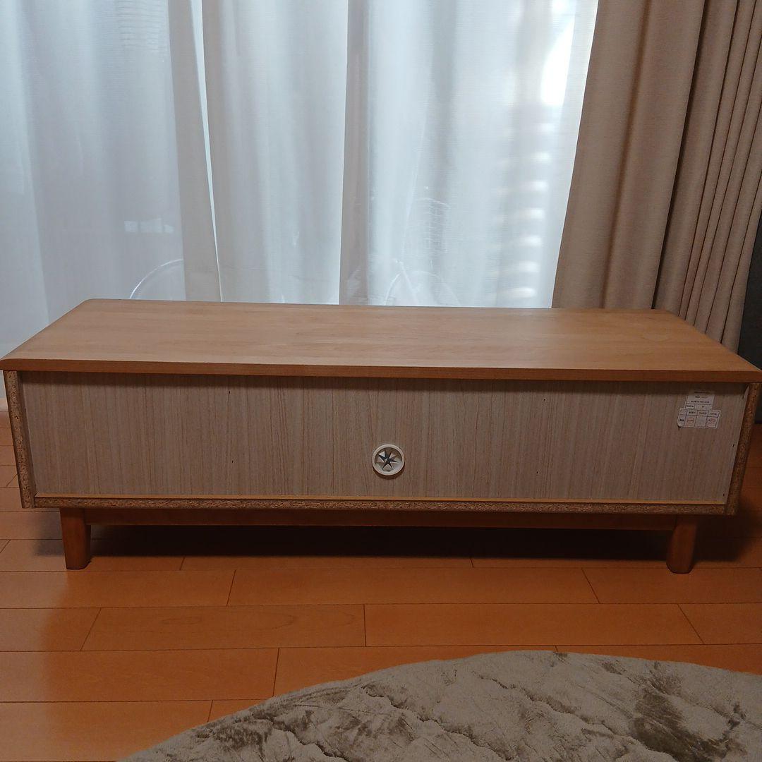 ナチュラルウッド テレビ台 引き出し付き