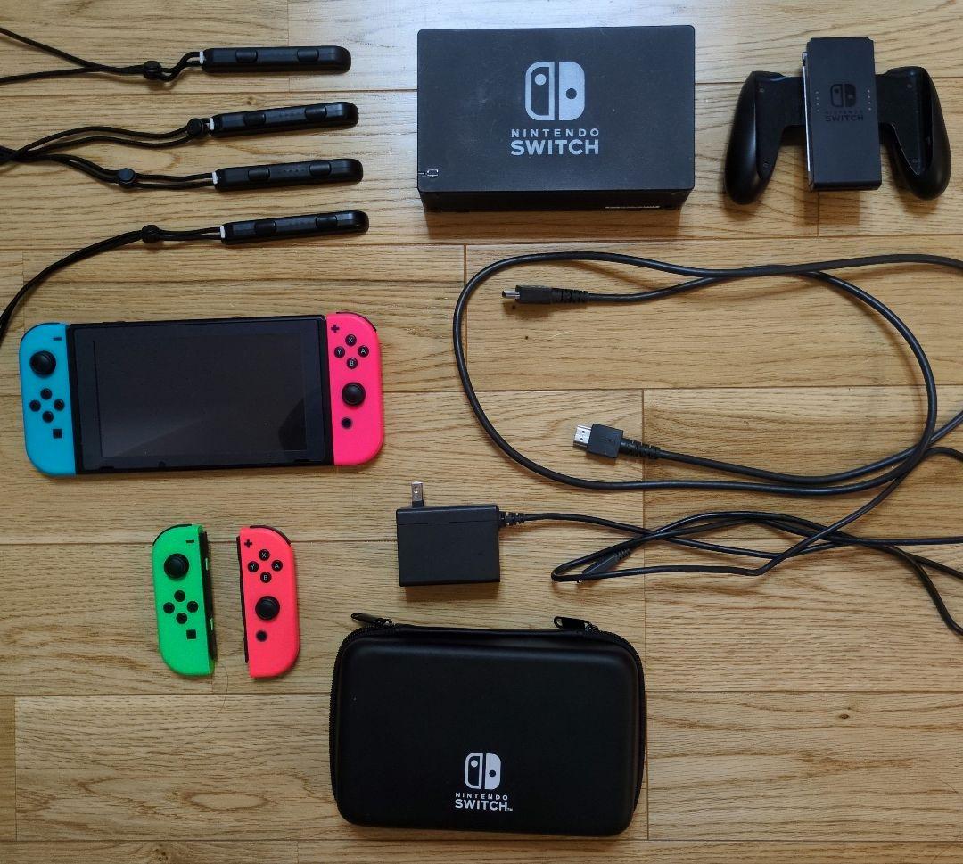 Nintendo Switch本体　MicroSD＆Joycon2本セット