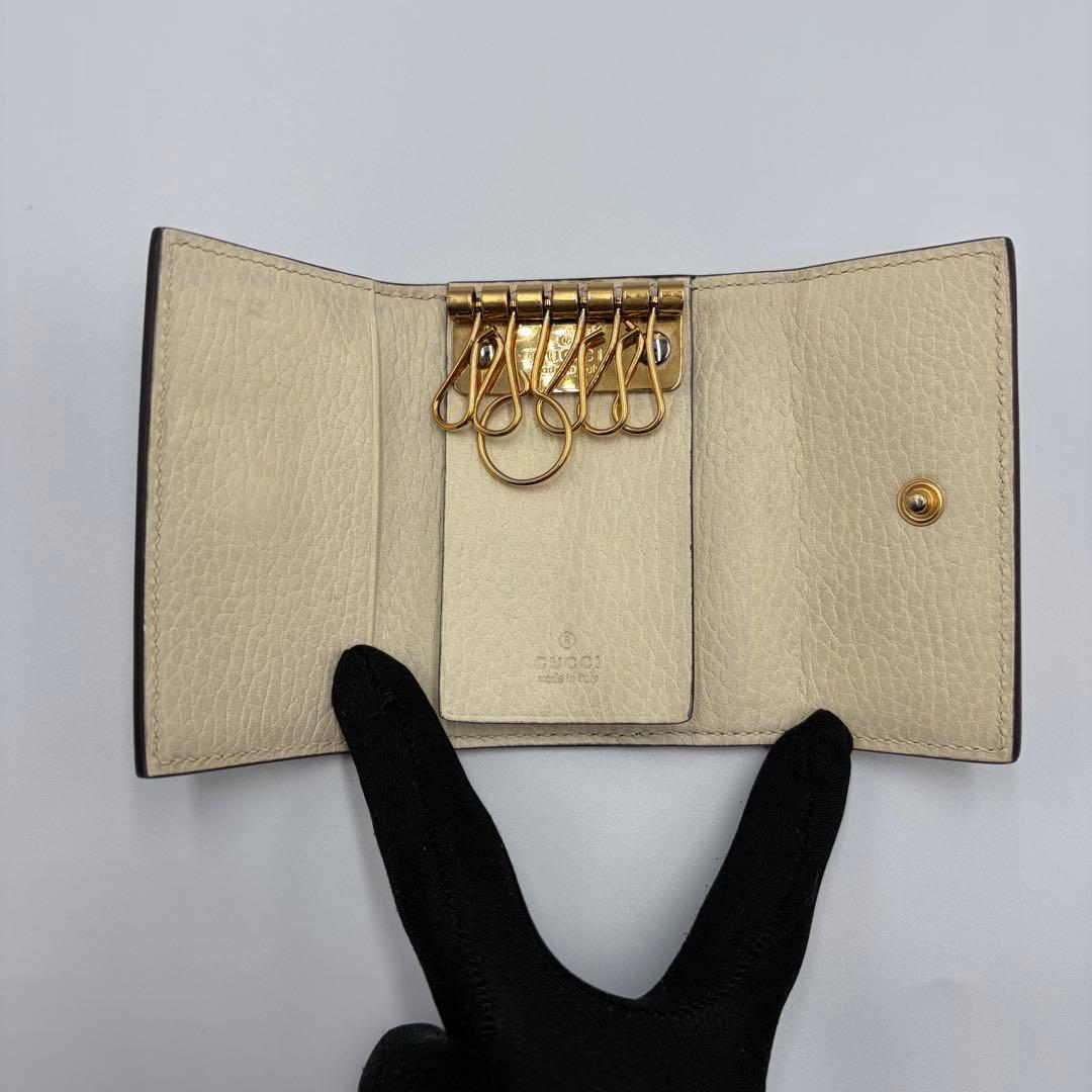 【美品】GUCCI グッチ　GGマーモント GGスプリーム　レザー　キーケース