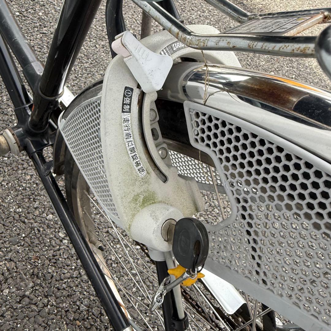 【都内/千葉引取】ブリヂストン製自転車 27インチ カゴ/鍵/5段変速付