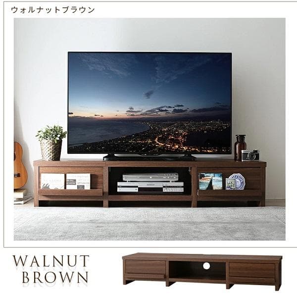 ②幅180 ローボード テレビボード 65インチ 木製 北欧 リビング ホワイト