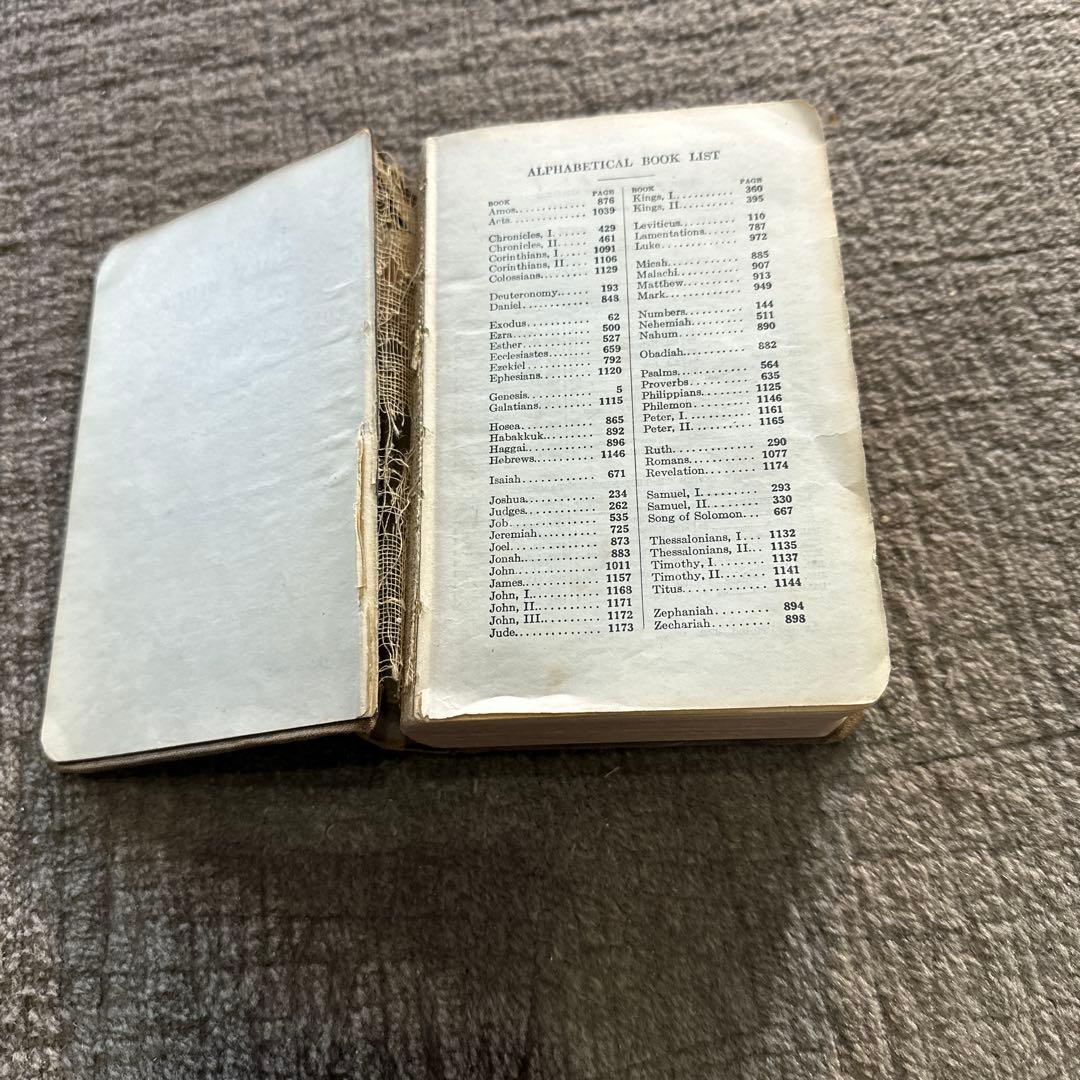 1922年発行 アメリカ 聖書 HOLY BIBLE 洋書 アンティーク
