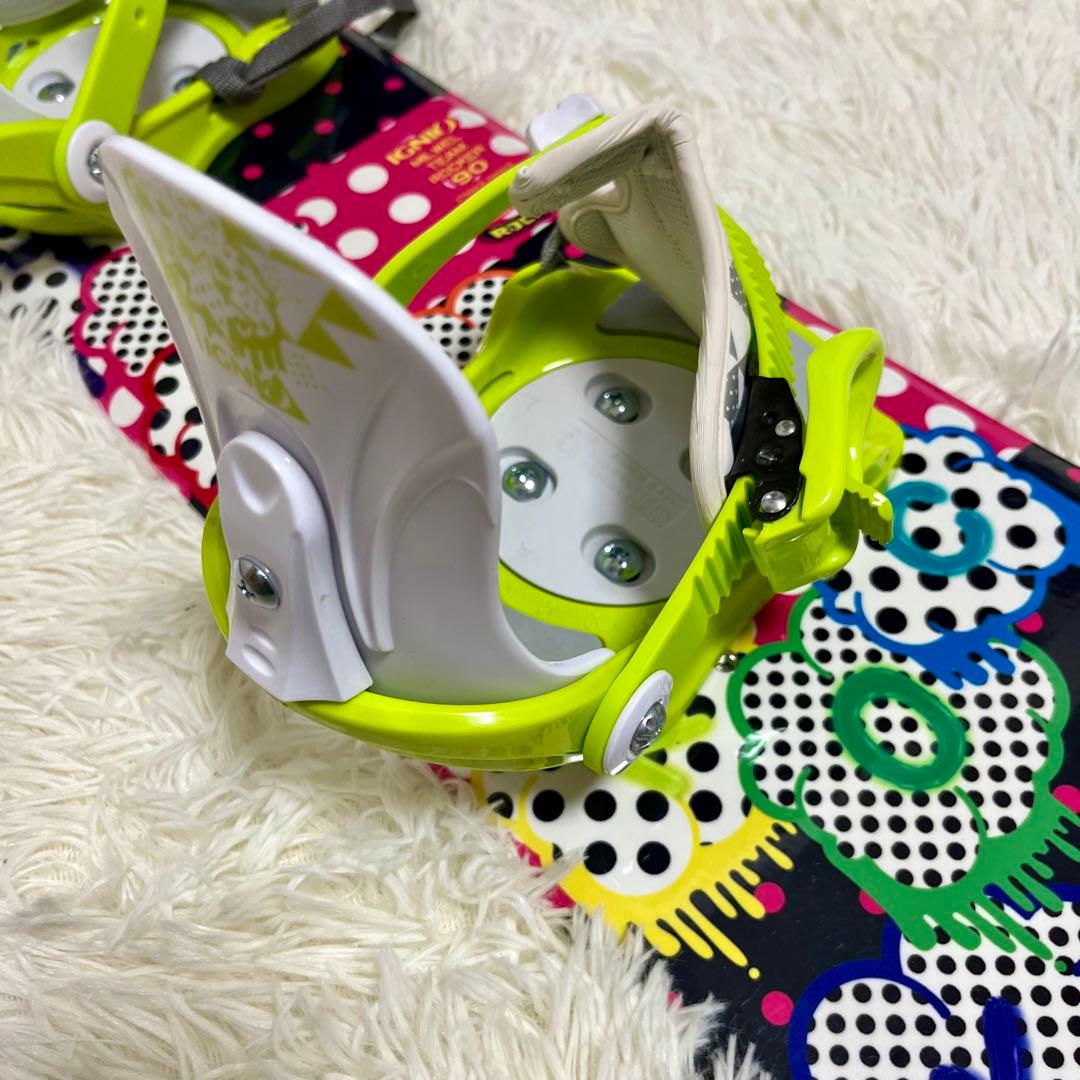 【極美品】IGNIO ジュニア用スノーボード 90cm ビンディングセット