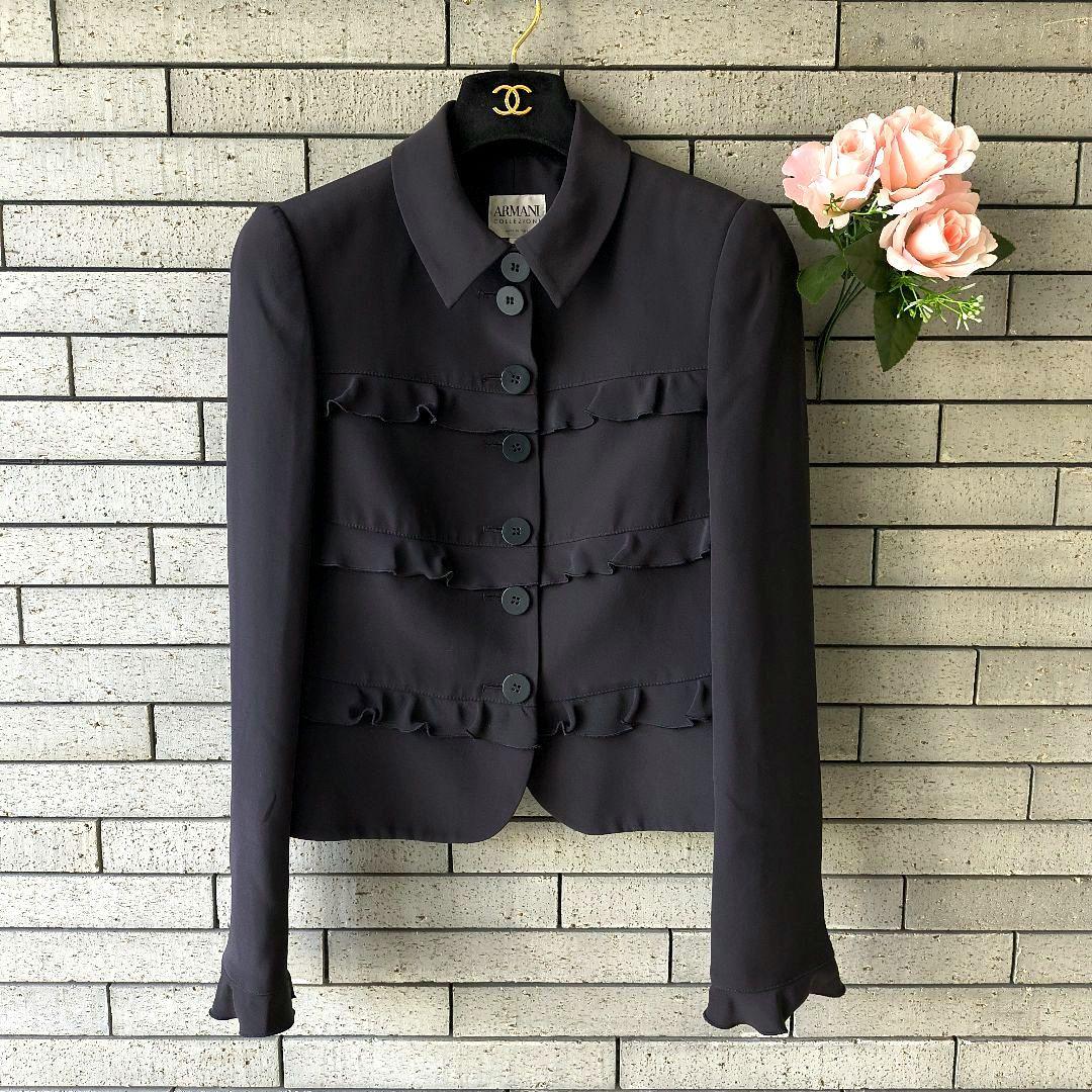 ❤【アルマーニ コレッツィオーニ】✨美品　ジャケット　卒業式　入学式　紺　M