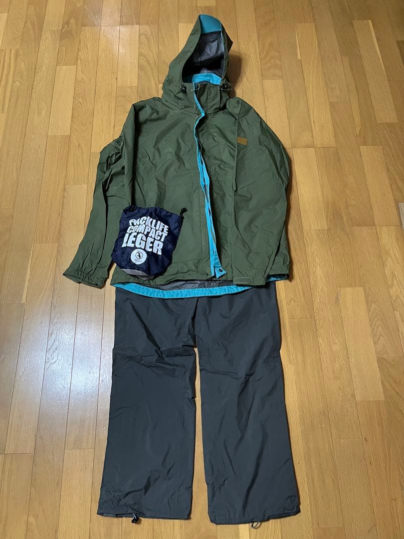 AIGLE アウトドア　レインウェア　 メンズ 上下セット L