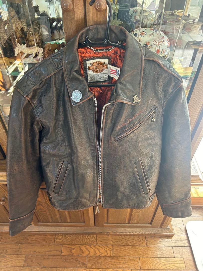 【米国製】Harley-Davidson ブラウンライダースジャケット M