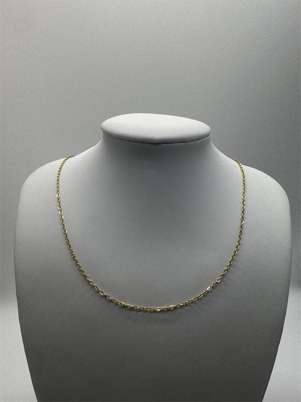 STAR JEWELRY K18アズキチェーンネックレス1.68gホ一ルマ一ク刻