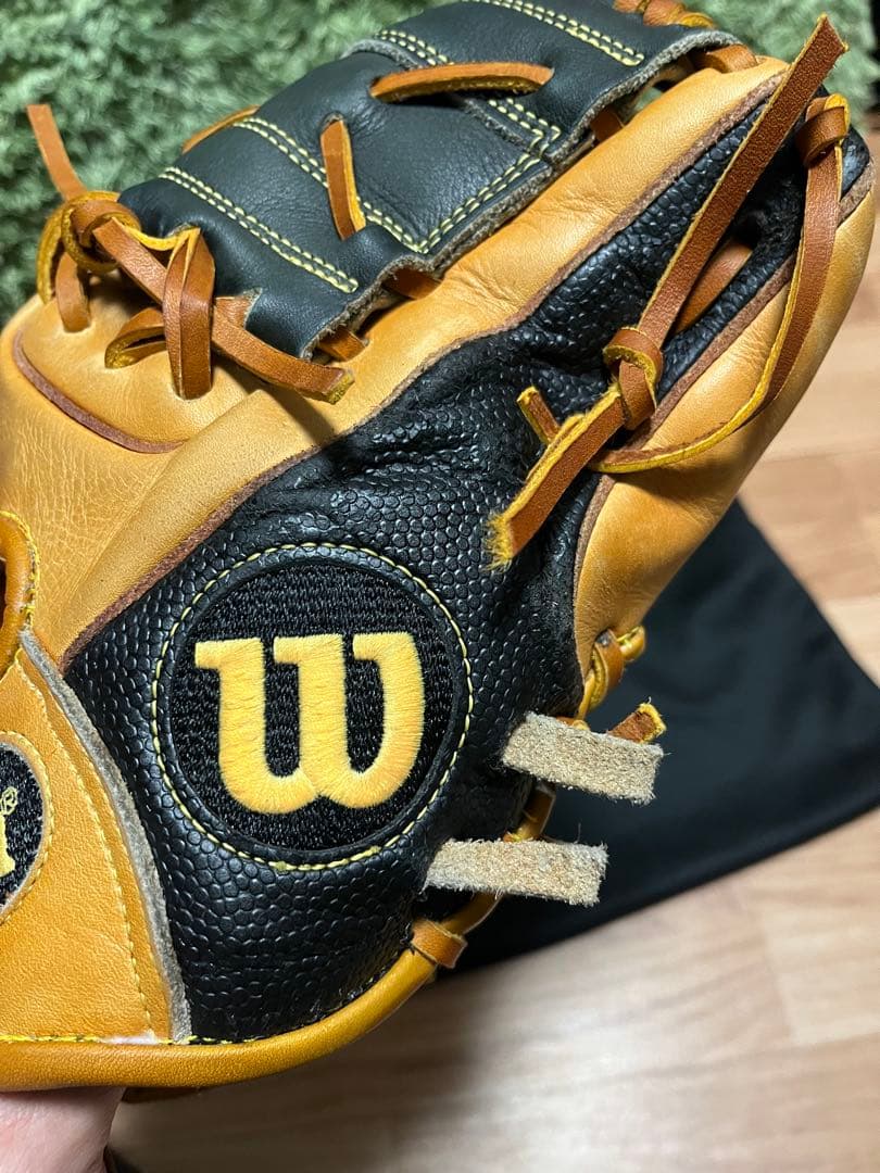 レア！Wilson A2000 X2 硬式内野手用グラブ ブラックSS×Sタン
